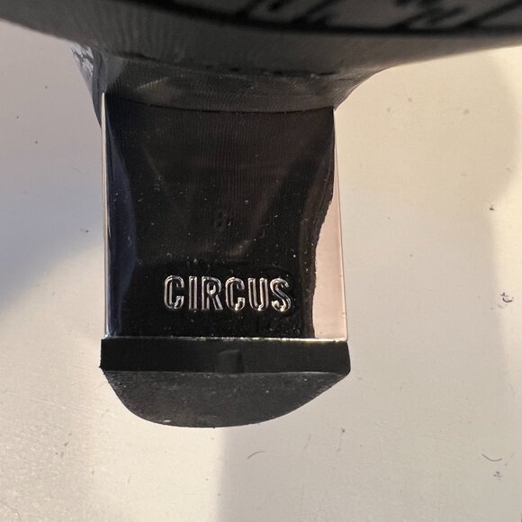 NWOT Circus by Sam Edelman Black & Gray Snakeskin Print Ankle Boots, Size 8M - Picture 10 of 13